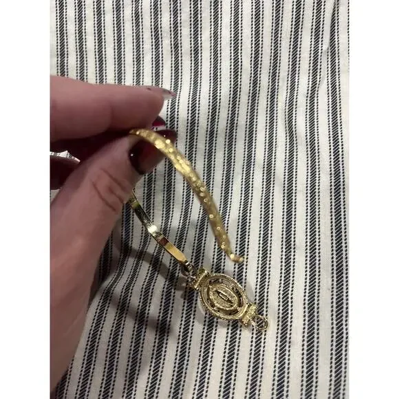 AVON Bracelet gold tones flower floral pearl fantasy victorian danty simple - Picture 9 of 11